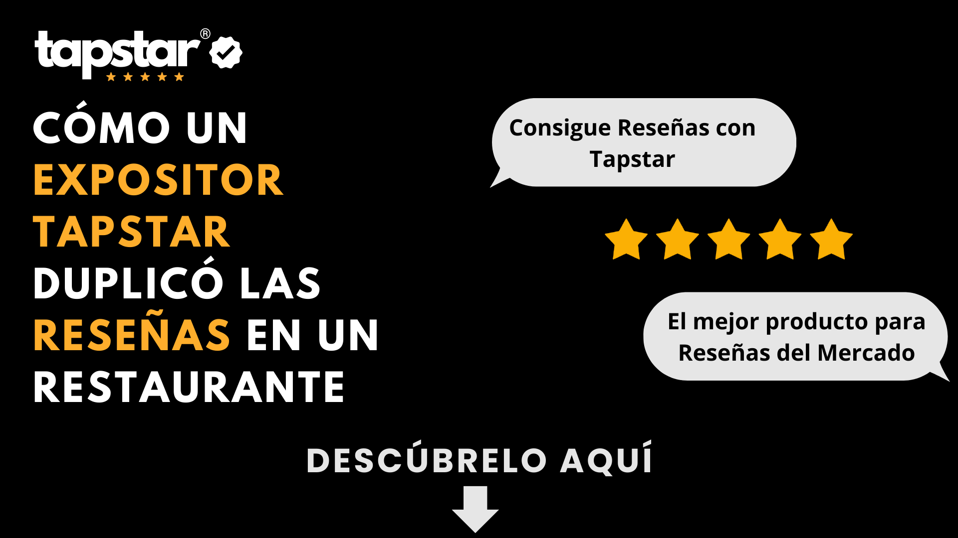 Cómo un Expositor TAPSTAR Duplicó las Reseñas en un Restaurante