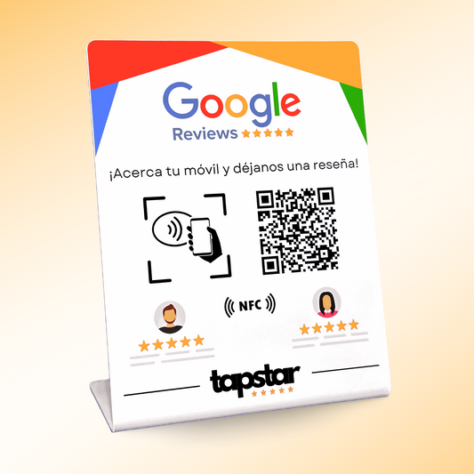 Expositor Reseñas Google NFC y QR