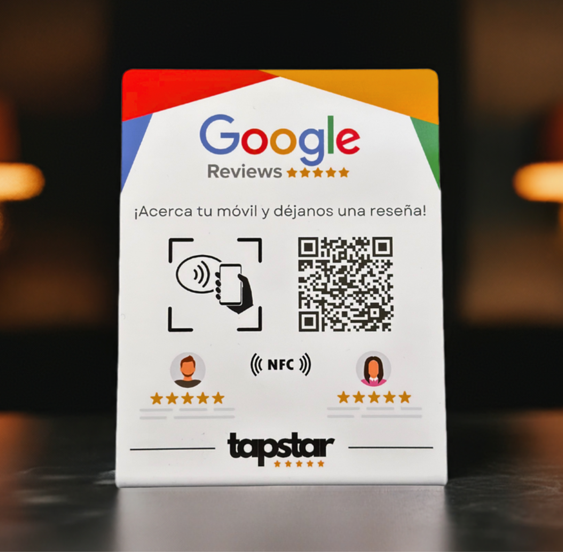 Expositor NFC y QR Aumenta tus Reseñas en Google