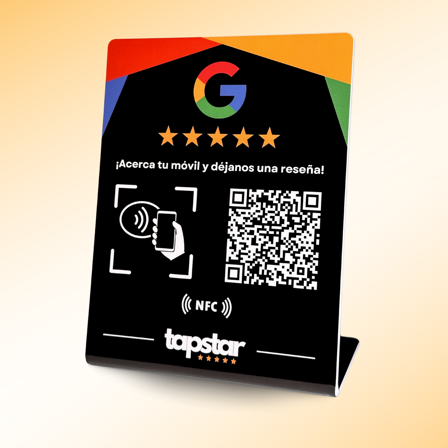 Expositor Reseñas Google NFC y QR