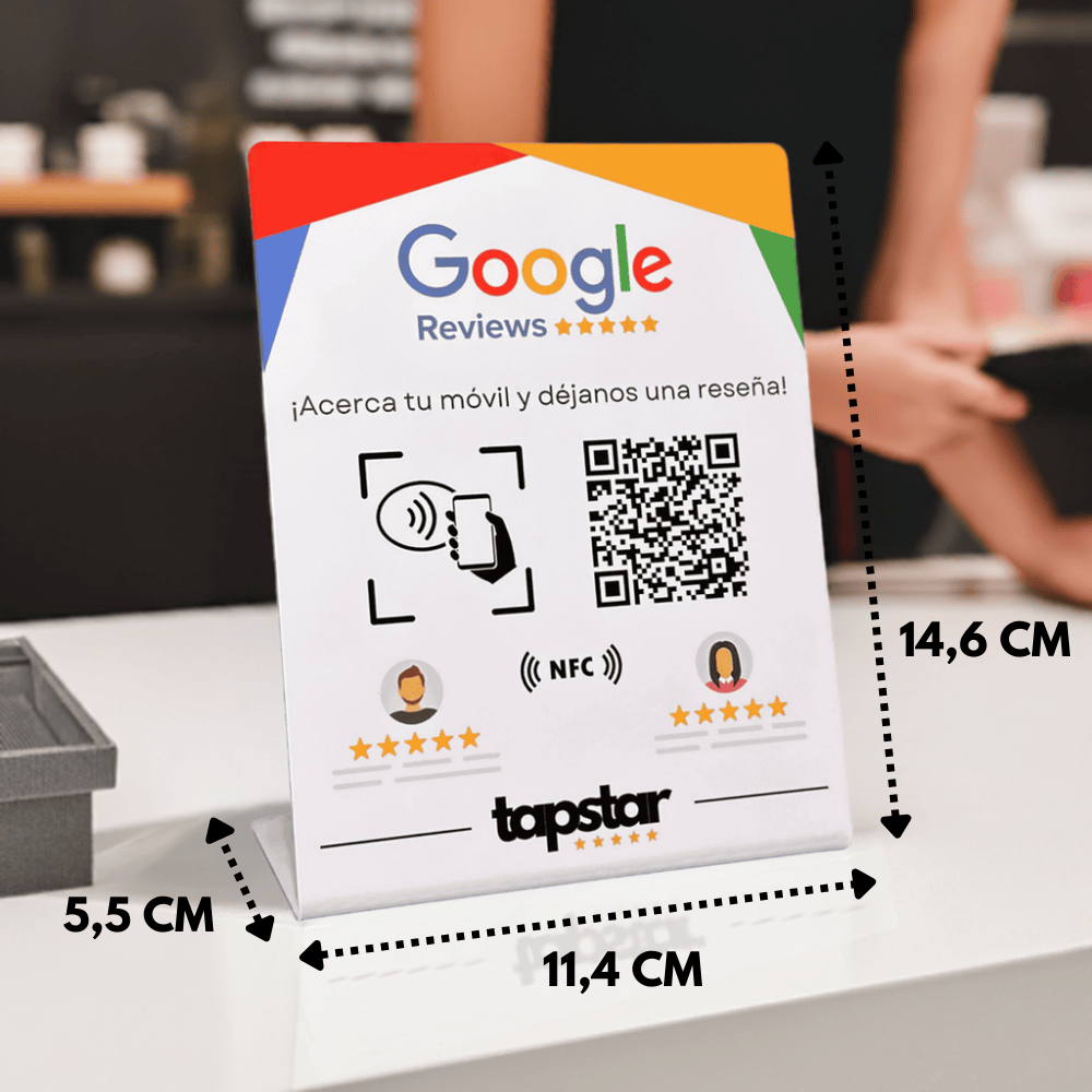Expositor NFC y QR Aumenta tus Reseñas en Google