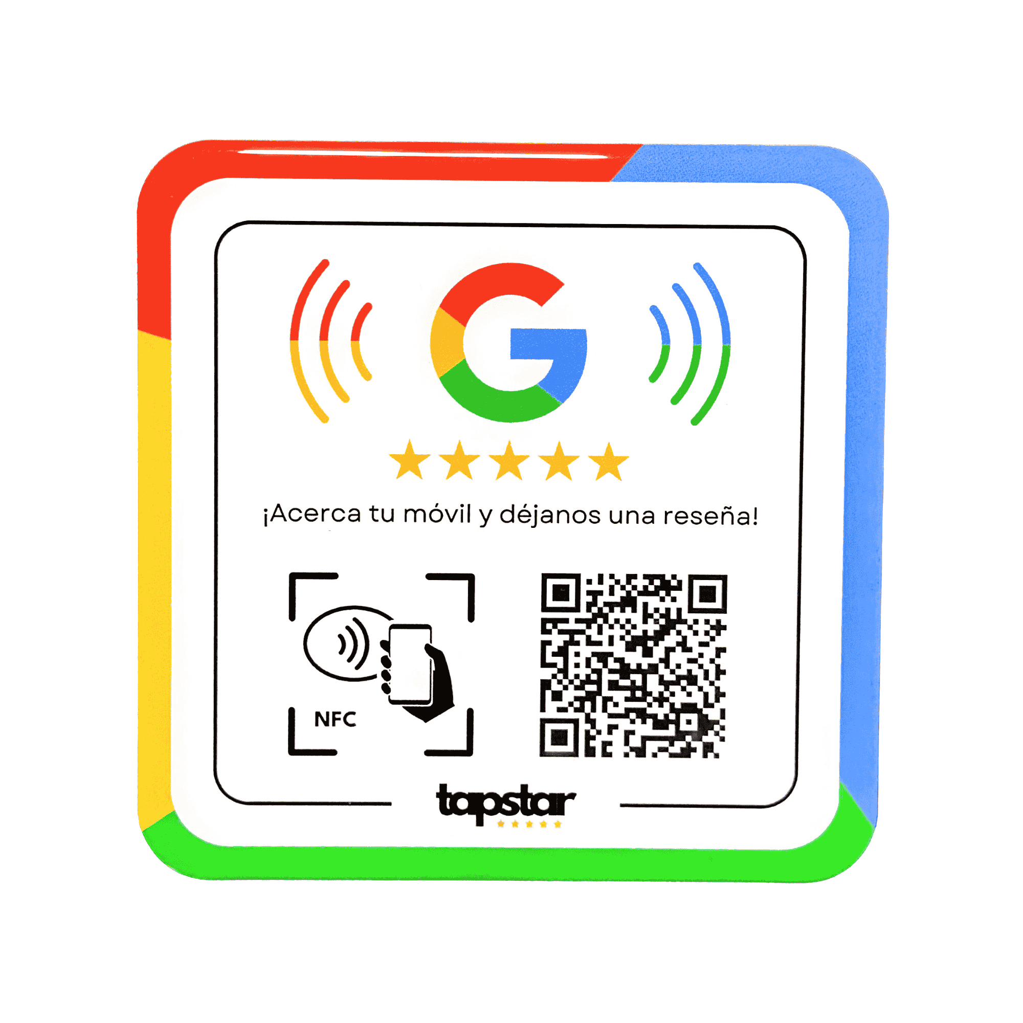 Placa Acrílica NFC y QR Aumenta tus Reseñas en Google