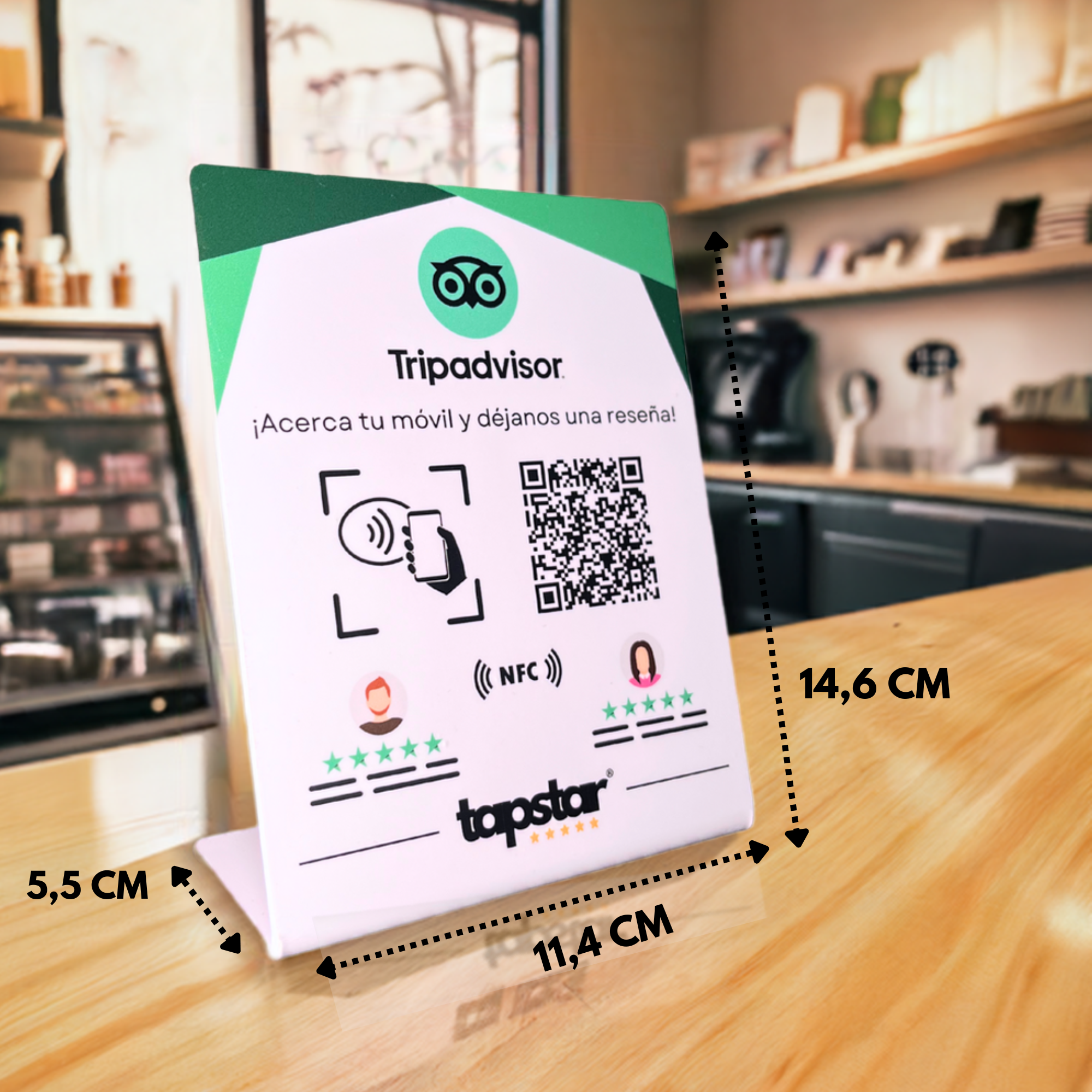 Expositor NFC y QR Tripadvisor | Aumenta tus Reseñas en Tripadvisor