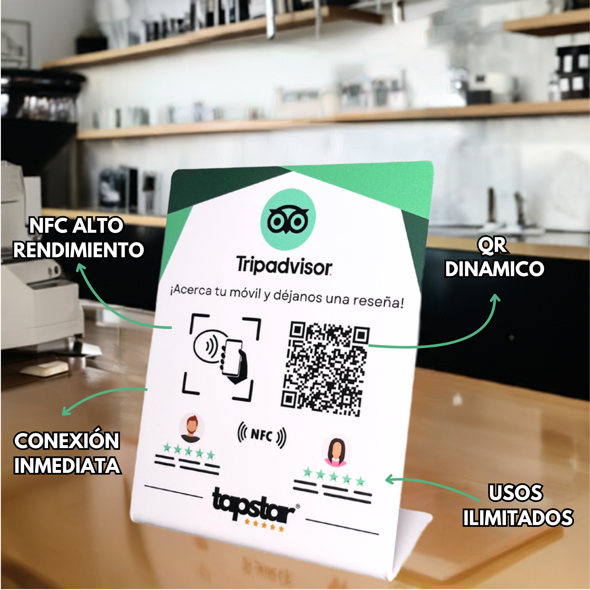 Expositor NFC y QR Tripadvisor | Aumenta tus Reseñas en Tripadvisor