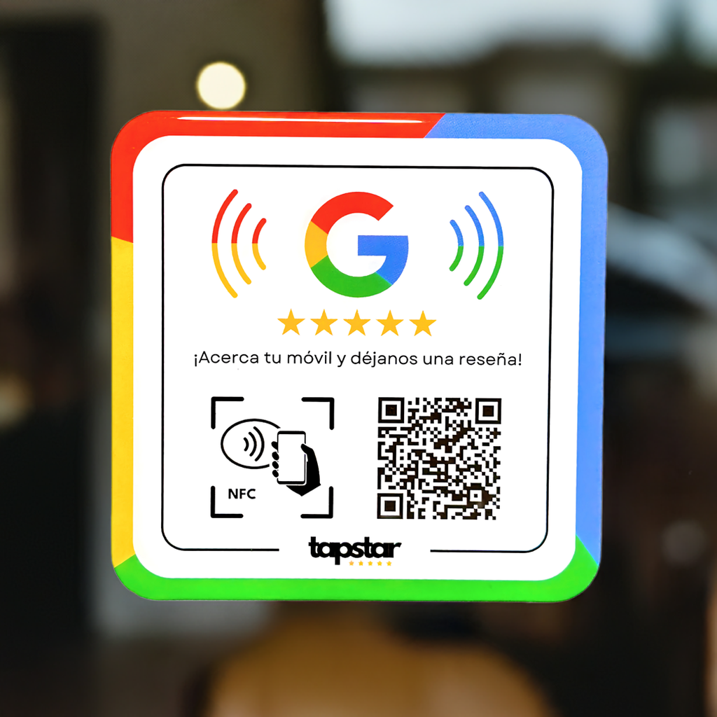 Placa Acrílica NFC y QR Aumenta tus Reseñas en Google
