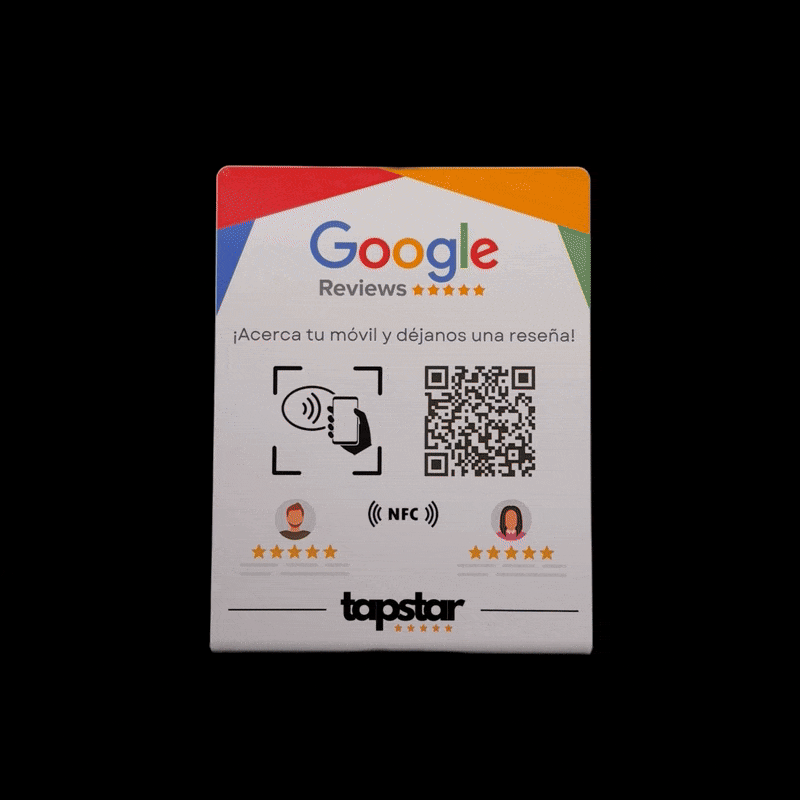 Expositor NFC y QR Aumenta tus Reseñas en Google