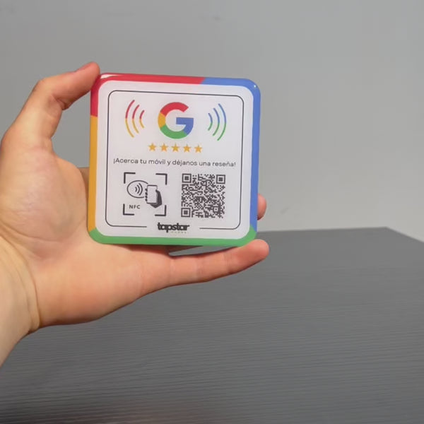Placa Acrílica NFC y QR Aumenta tus Reseñas en Google