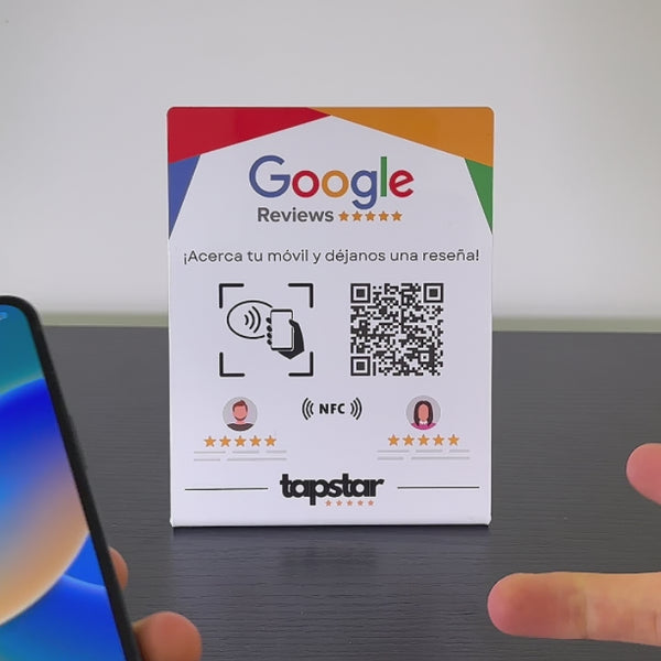 Expositor NFC y QR Aumenta tus Reseñas en Google