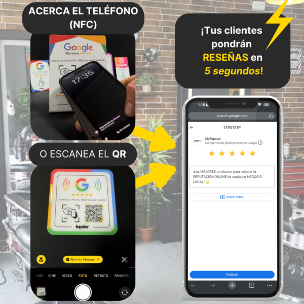 🏆 Stand para Reseñas Google NFC + QR: Potencia tu Negocio y Gana Opiniones en Segundos🌟📱 - Imagen 2