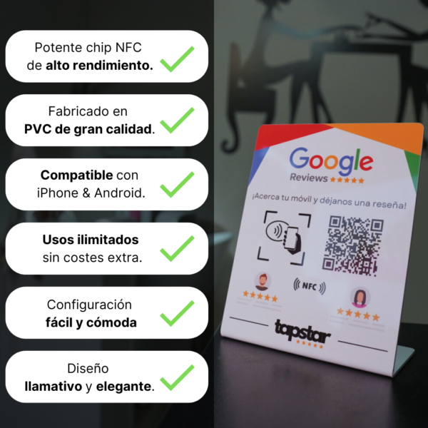 🏆 Stand para Reseñas Google NFC + QR: Potencia tu Negocio y Gana Opiniones en Segundos🌟📱 - Imagen 3