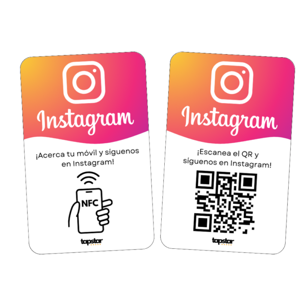 📸 Pack para Instagram Aumentar Seguidores : Tarjeta + Pegatina NFC + QR 🚀✨ - Imagen 3