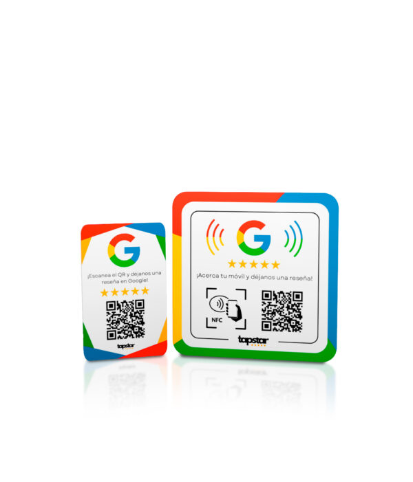 ⭐Pack Completo NFC y QR para Reseñas Google: Tarjeta + Pegatina + Stand 🎯✨ - Imagen 2