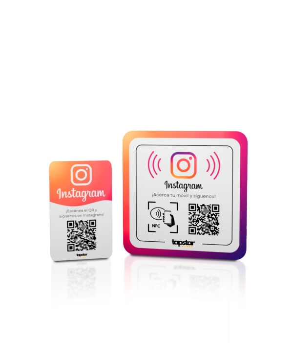 📸 Pack para Instagram Aumentar Seguidores : Tarjeta + Pegatina NFC + QR 🚀✨